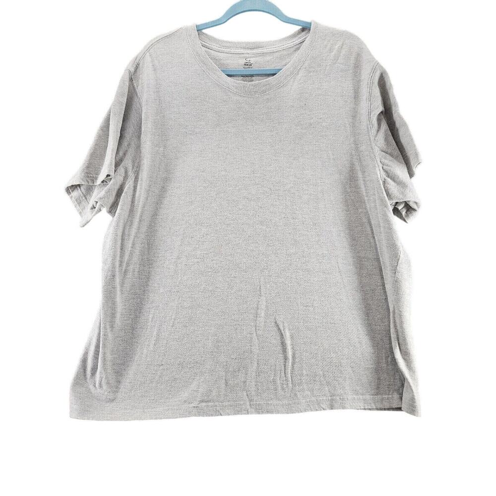 Open Trails Womens T-Shirt Gray Size XXL Cotton Blend Short Sleeve Pullover